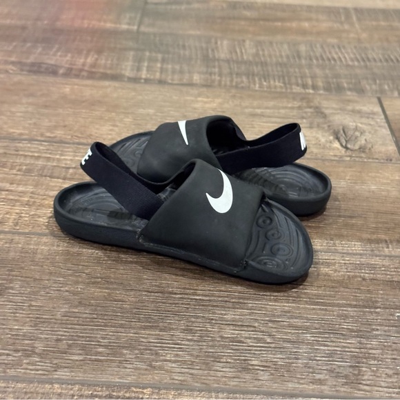 Nike Kawa Slides (TD) Sandals Black White BV1094-001 Size 10C Toddler - Picture 5 of 11